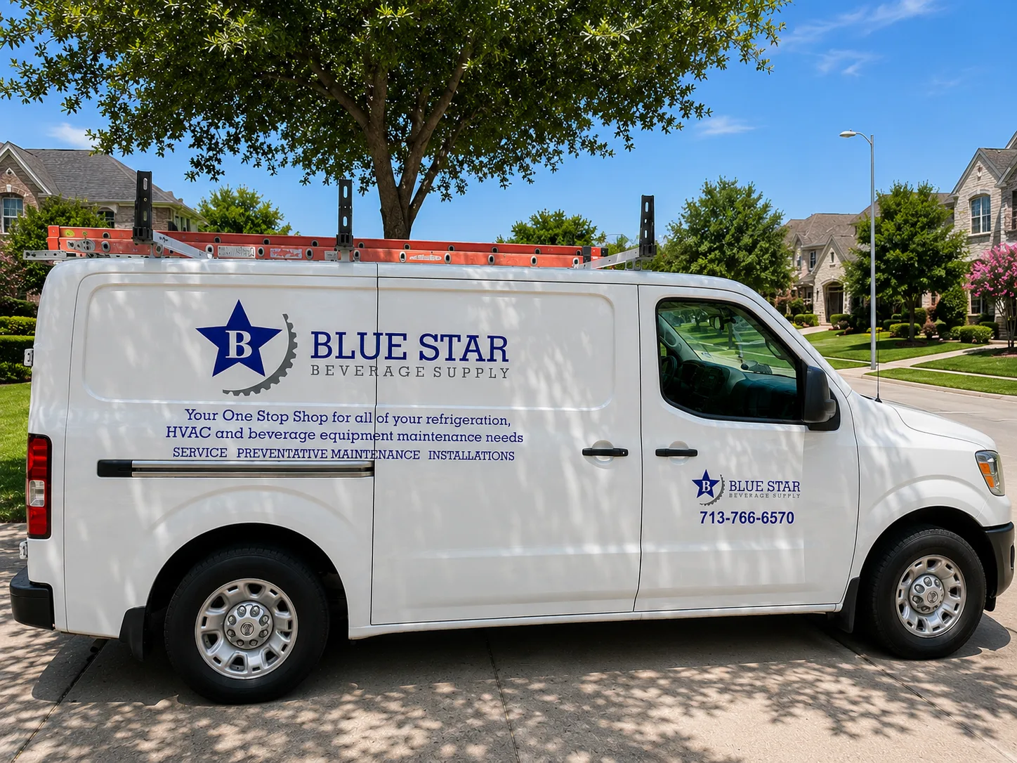 Bluestar — Service Van branding by Workhorse Branding