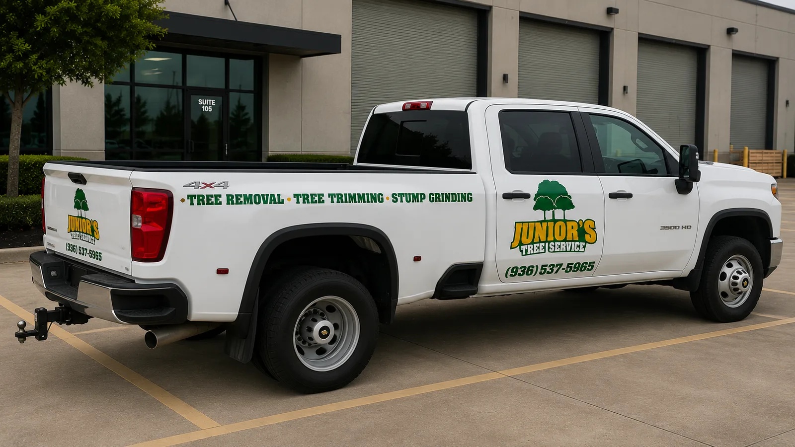 Juniors Tree Service — Vehicle branding by Workhorse Branding